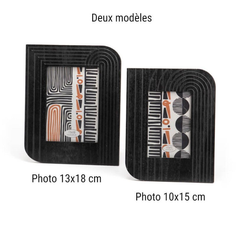 Cadre photo cannelé Art déco pour photos 13x18 cm