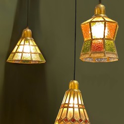 Suspension verre et métal style Tiffany D20 cm | Deco-Delight.com