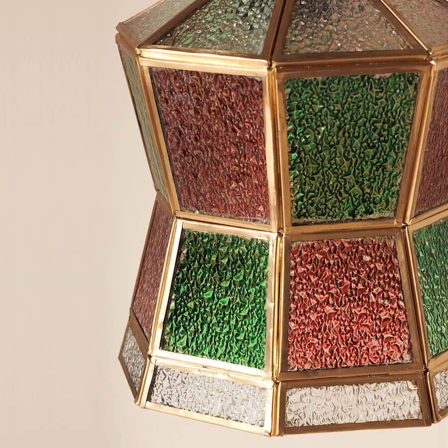 Suspension verre et métal style Tiffany D20 cm | Deco-Delight.com