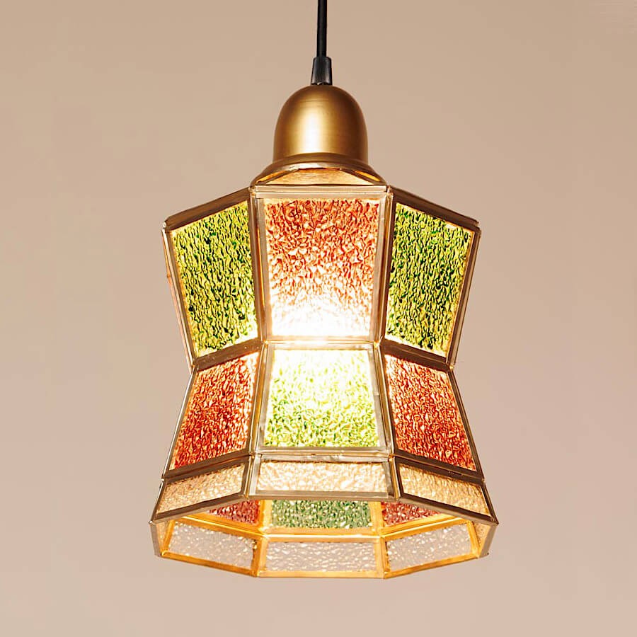 Suspension verre et métal style Tiffany D20 cm | Deco-Delight.com