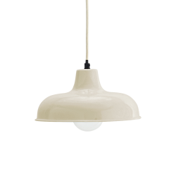 Suspension en métal émaillé ivoire D26 cm | Deco-Delight.com