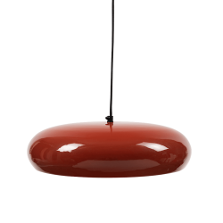 Suspension métal Rétro Moderne Rouge brique D38cm | Deco-Delight.com