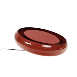 Suspension métal Rétro Moderne Rouge brique D38cm | Deco-Delight.com