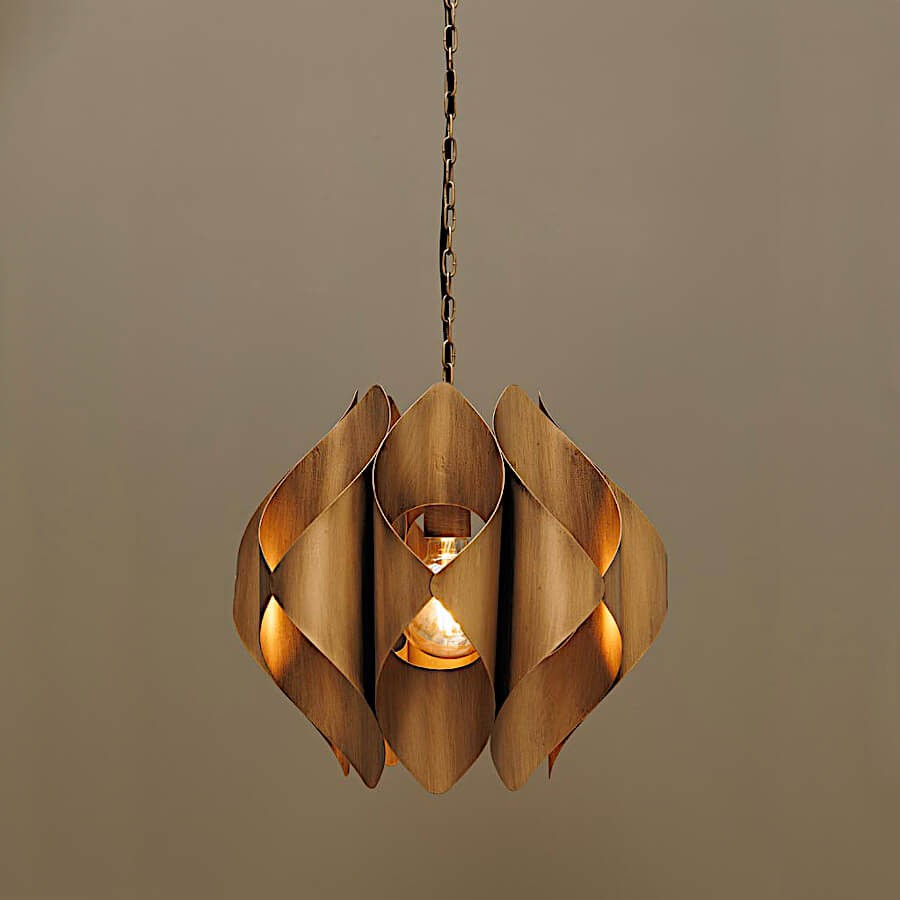 Suspension métal Pétales recourbés D38 cm | Deco-Delight.com