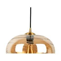 Suspension luminaire verre H21 cm Ambrée | Deco-Delight.com