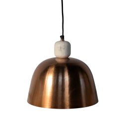 Suspension en métal cuivré et marbre D30 cm | Deco-Delight.com