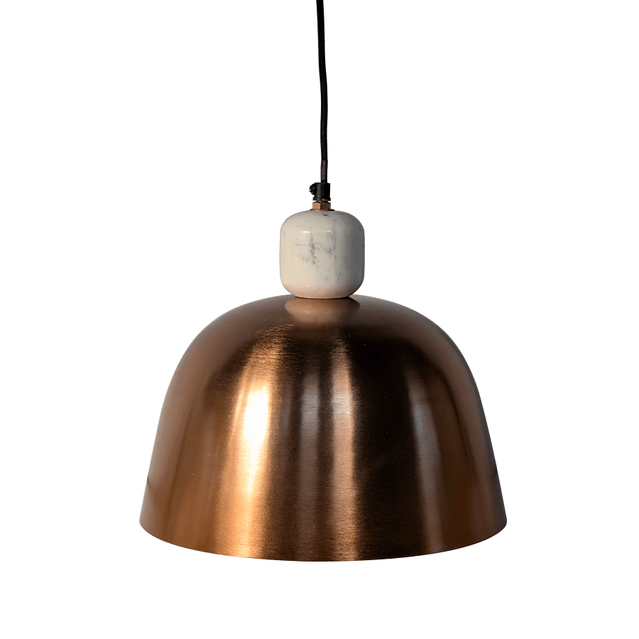 Suspension en métal cuivré et marbre D30 cm | Deco-Delight.com
