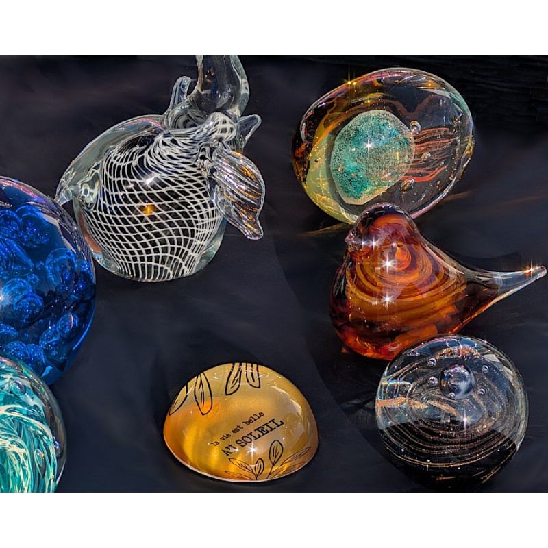 Statuette sulfure Éléphant en verre - 21 cm | Deco-Delight.com