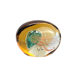 Sulfure Presse-papier en verre Méduse ovale | Deco-Delight.com