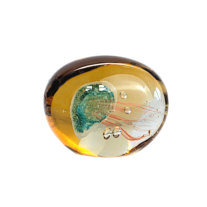 Sulfure Presse-papier en verre Méduse ovale | Deco-Delight.com