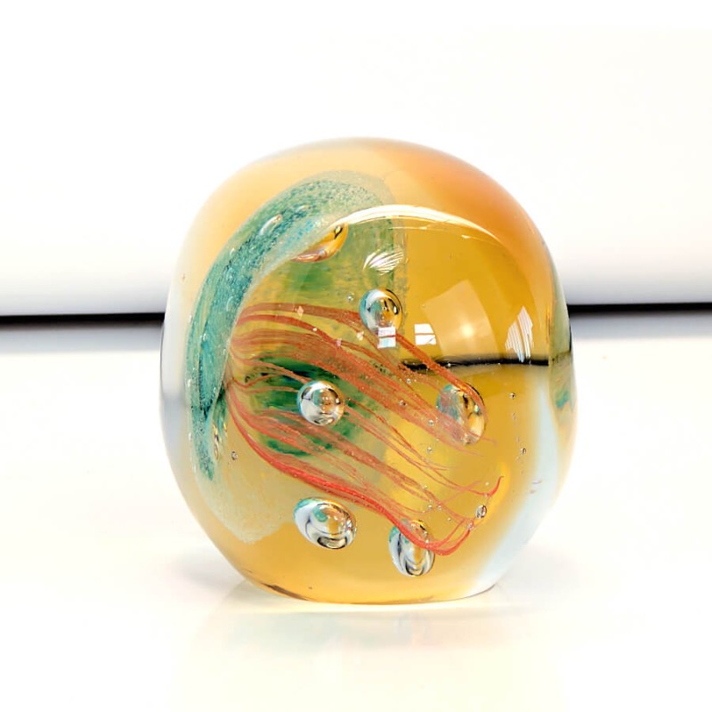 Sulfure Presse-papier en verre Méduse ovale | Deco-Delight.com