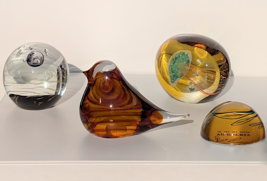 Sulfure Presse-papier en verre Méduse ovale | Deco-Delight.com