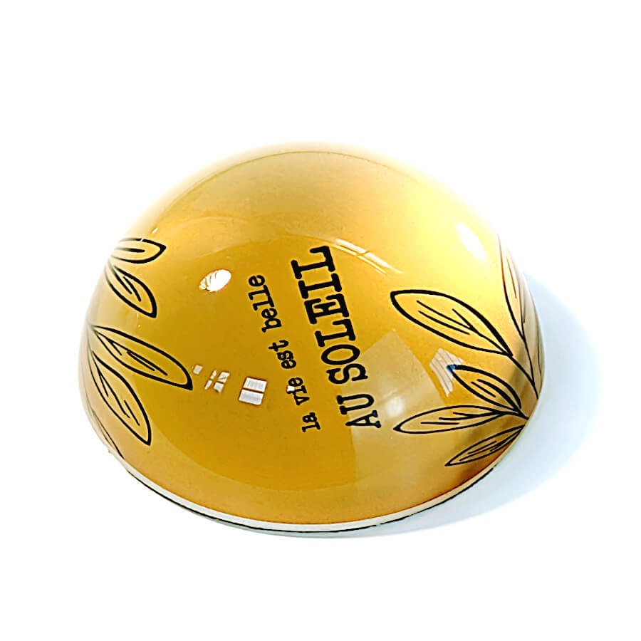 Presse-papier La vie est belle au Soleil D8 cm | Deco-Delight.com