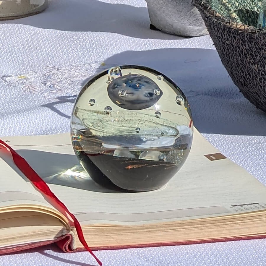 Sulfure de verre presse-papier Galaxie D8 cm | Deco-Delight.com