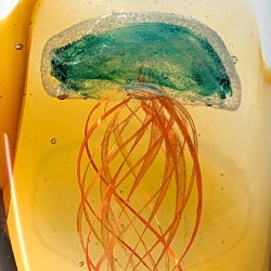 Sulfure presse-papier en verre Méduse Lingot | Deco-Delight.com