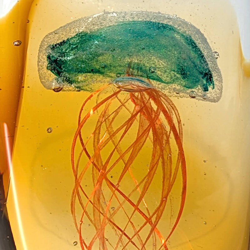 Sulfure presse-papier en verre Méduse Lingot | Deco-Delight.com