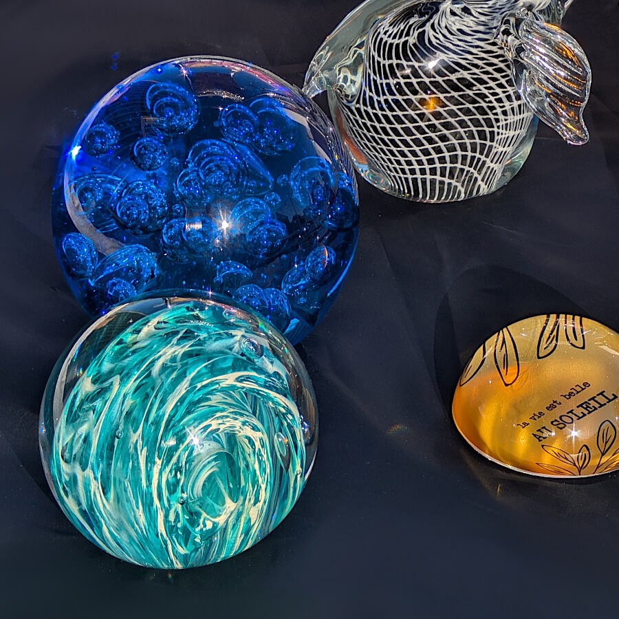 Sulfure boule en verre Vague céleste - Ø 10 cm | Deco-Delight.com