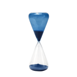 Sablier bleu foncé en verre  | Deco-Delight.com