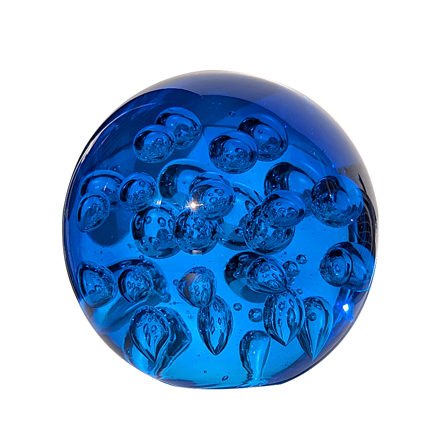 Presse-papier fond marin bleu D12,5 cm | Deco-Delight.com