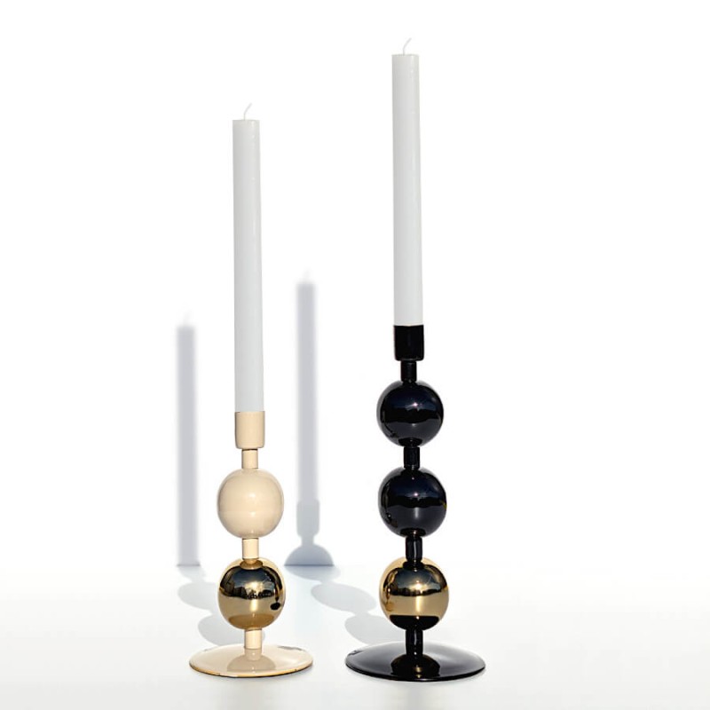 Bougie chandelle Blanc pur H25 cm Lot de 3 | Deco-Delight.com