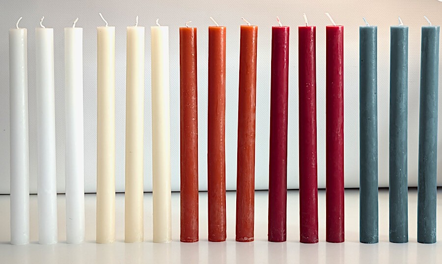 Bougie chandelle Blanc pur H25 cm Lot de 3 | Deco-Delight.com