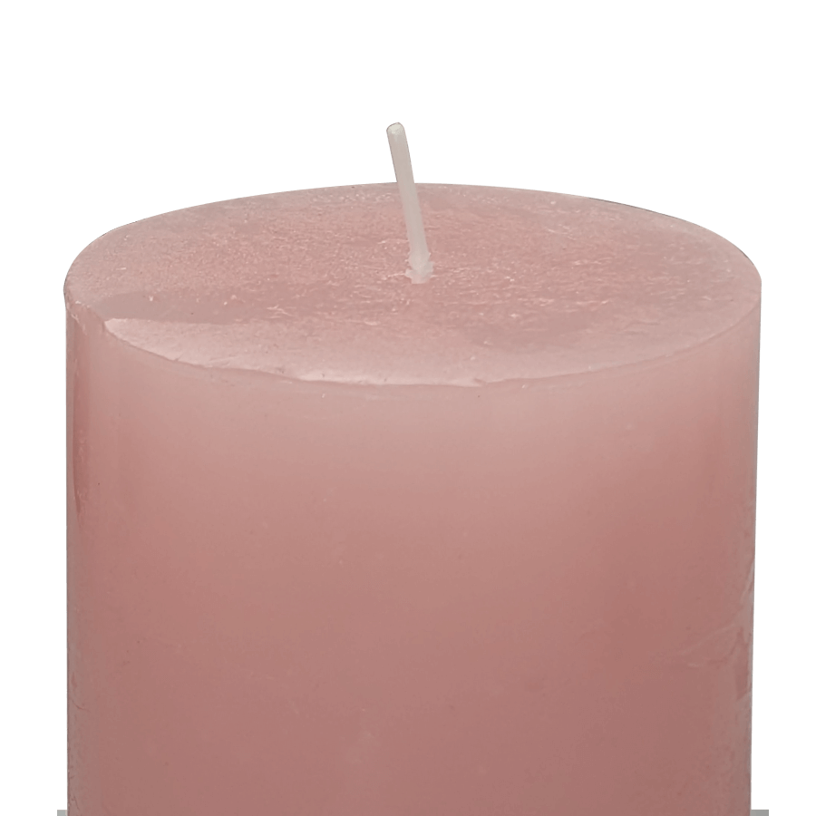 Bougie pilier Rose tendre H10 cm 48 heures | Deco-Delight.com