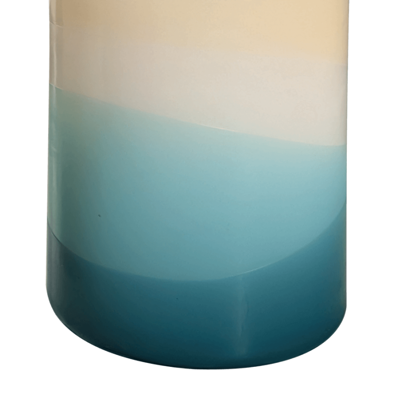 Bougie cylindrique H10 cm Nuances Aquatiques 9 h | Deco-Delight.com