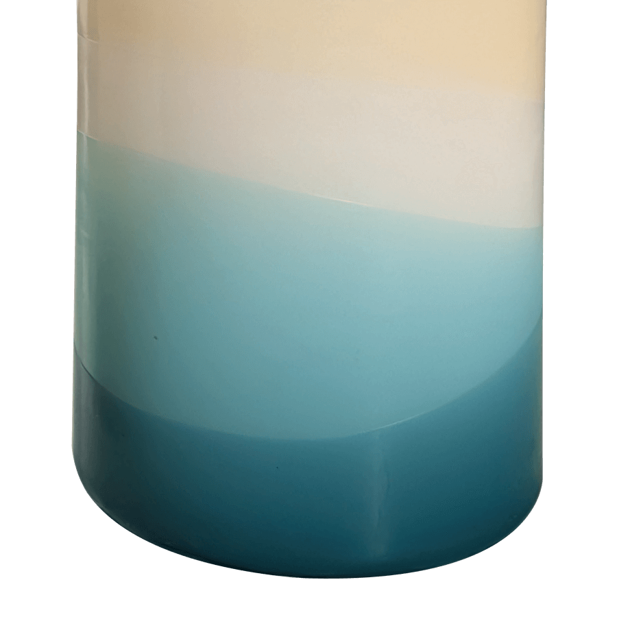Bougie cylindrique H10 cm Nuances Aquatiques 9 h | Deco-Delight.com