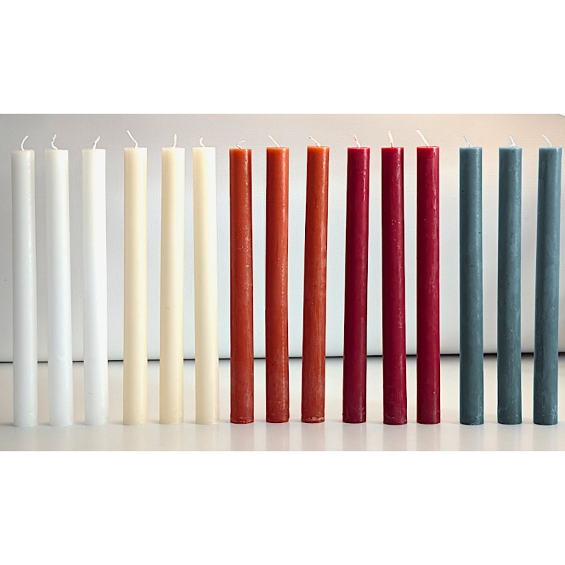 Bougie chandelle Corail H25 cm Lot de 3 | Deco-Delight.com