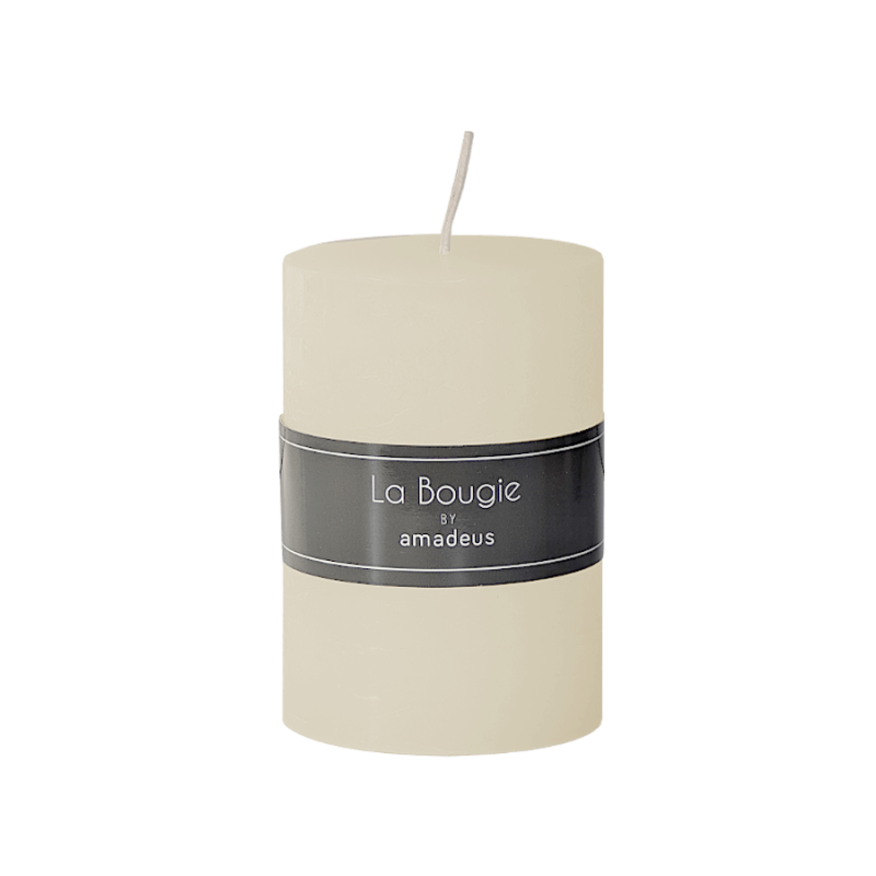 Bougie pilier Ivoire H10 cm 48 heures | Deco-Delight.com