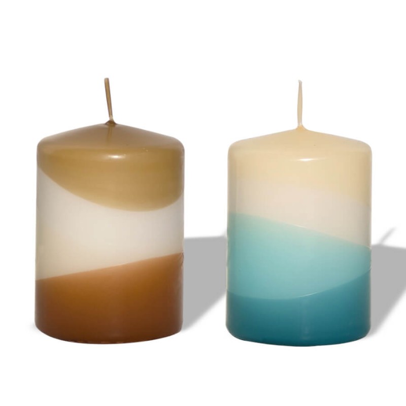 Bougie pilier Nuances Chaleureuses H10 D7 cm 9 h | Deco-Delight.com