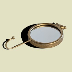 Miroir mural Oiseau doré avec crochet H25 cm | Deco-Delight.com