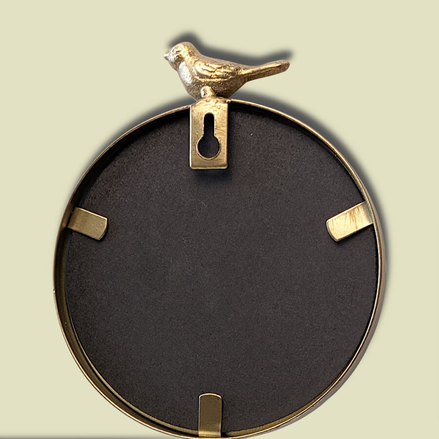 Miroir mural Oiseau doré avec crochet H25 cm | Deco-Delight.com