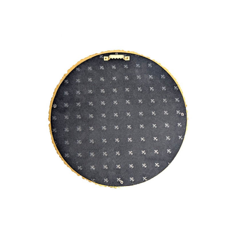 Miroir convexe Soleil Rayonnant résine dorée D25 cm | Deco-Delight.com