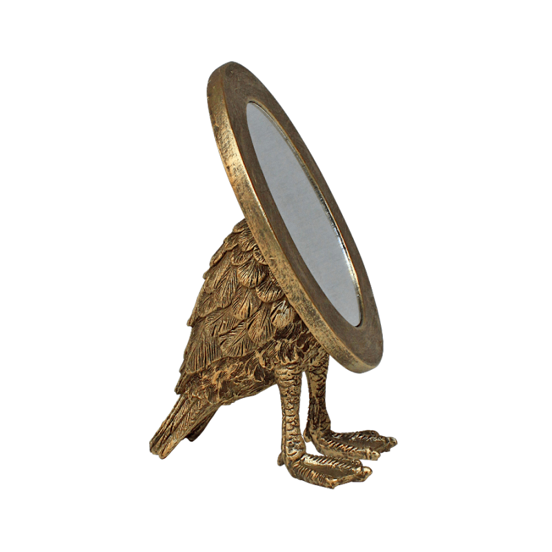 Petit miroir à poser en métal doré Pieds palmés | Deco-Delight.com