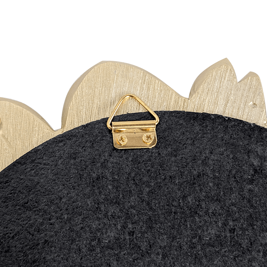 Miroir convexe Feuilles dorées en résine D21 cm | Deco-Delight.com