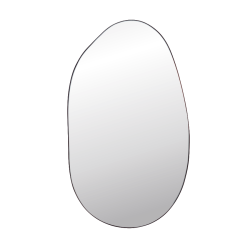 Miroir mural asymétrique - Métal noir H85,5 cm | Deco-Delight.com