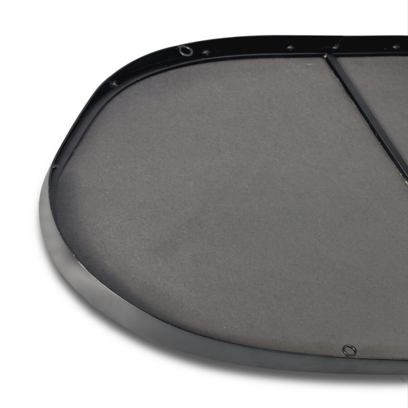 Miroir mural asymétrique - Métal noir H85,5 cm | Deco-Delight.com