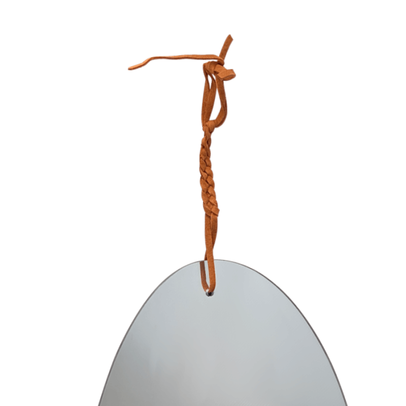 Miroir suspendu à corde - H52 L30 cm | Deco-Delight.com