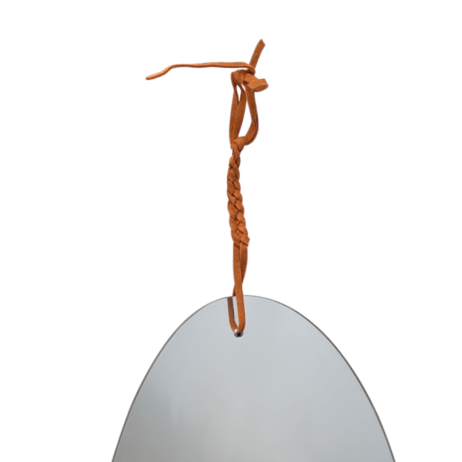 Miroir suspendu à corde - H52 L30 cm | Deco-Delight.com