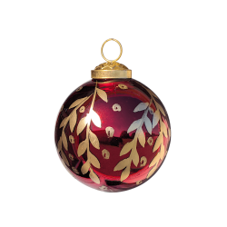 Boule de Noël Classique en verre Rouge & Or D8 cm | Deco-Delight.com