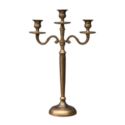 Chandelier doré à trois branches H cm | Deco-Delight.com