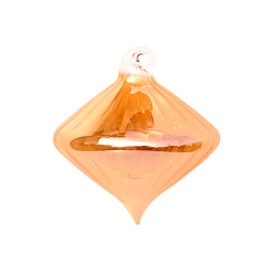 Boule de Noël Diamant Or rose verre mercurisé D8cm | Deco-Delight.com