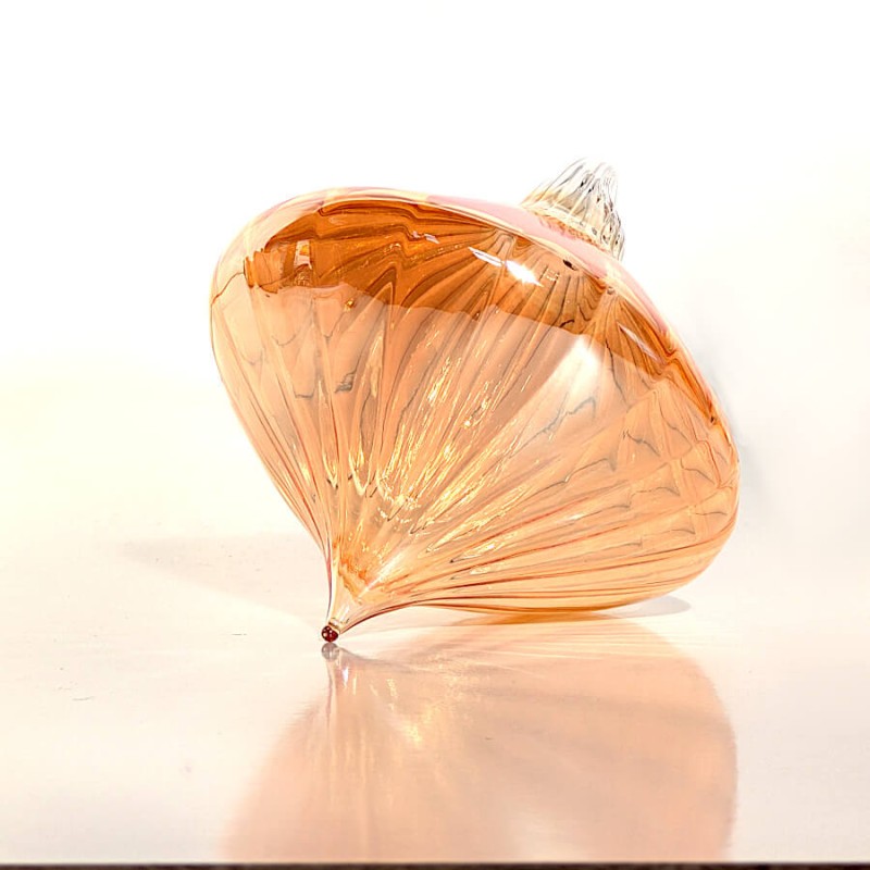 Boule de Noël Diamant Or rose verre mercurisé D8cm | Deco-Delight.com