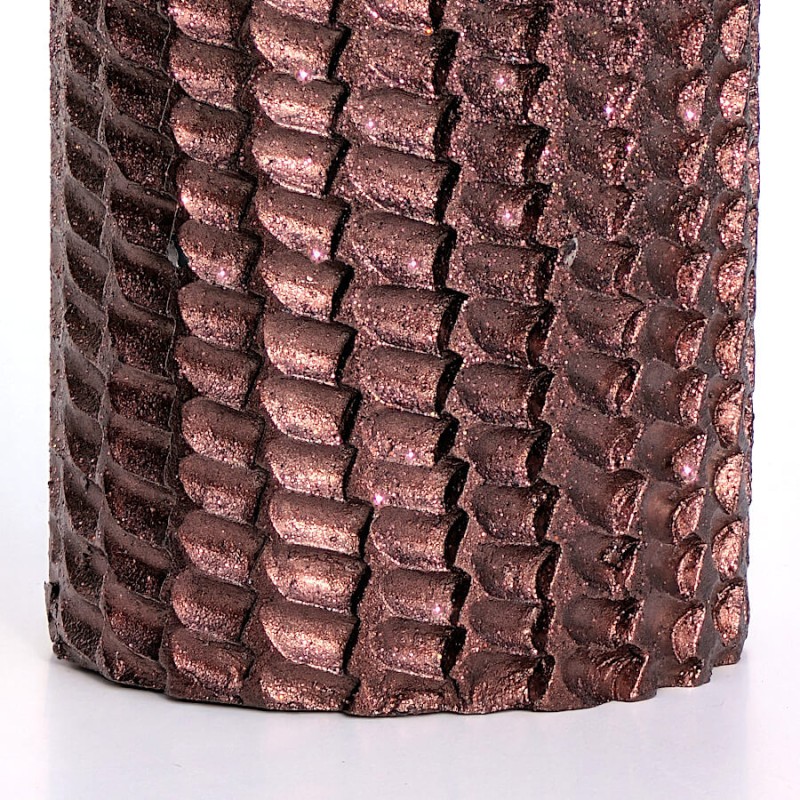 Bougie pilier festive marron chocolaté H11 cm | Deco-Delight.com