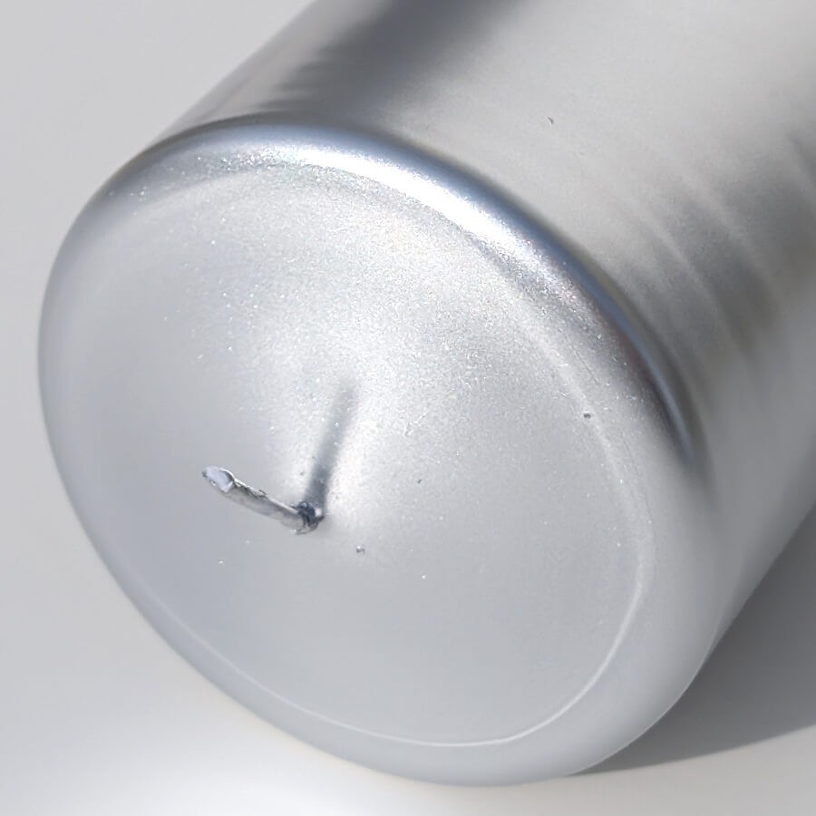 Bougie pilier Argent métallisé H10 cm | Deco-Delight.com