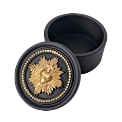 Boîte Ex-voto décorative - Sacré-Cœur Noir et Or | Deco-Delight.com