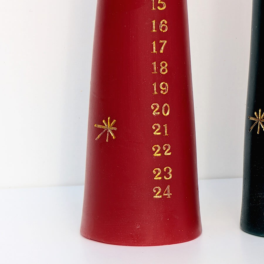 Bougie Calendrier de l’Avent H29,5 cm | Deco-Delight.com