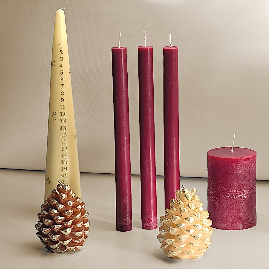 Bougie Calendrier de l’Avent H29,5 cm | Deco-Delight.com