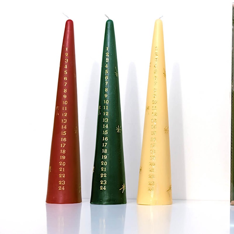 Bougie Calendrier de l’Avent H29,5 cm | Deco-Delight.com